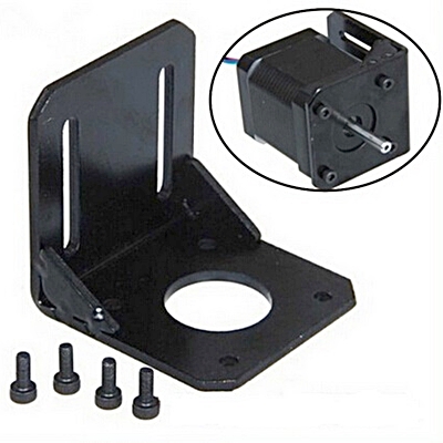 "Suporte em ""L"" p/ Motor Impressora Passo-Passo NEMA17"